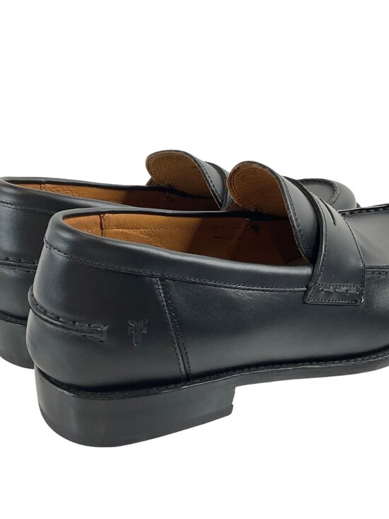 Frye Shoes Mens Size 13D Black Leather Penny Loafers Handmade In Mexico Luxury main image 10